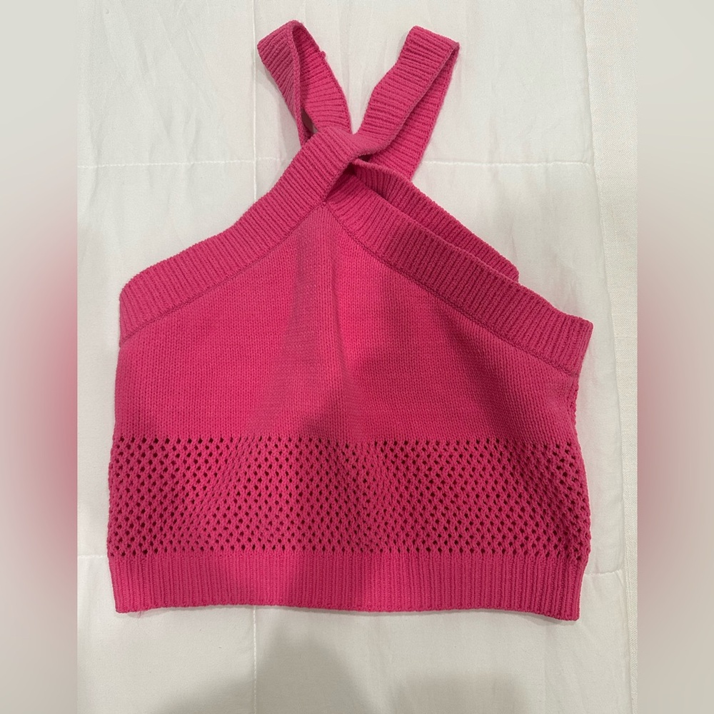 Pink Knit Halter Top
